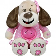 Plyšový psík s projektorom Baby Mix, ružový